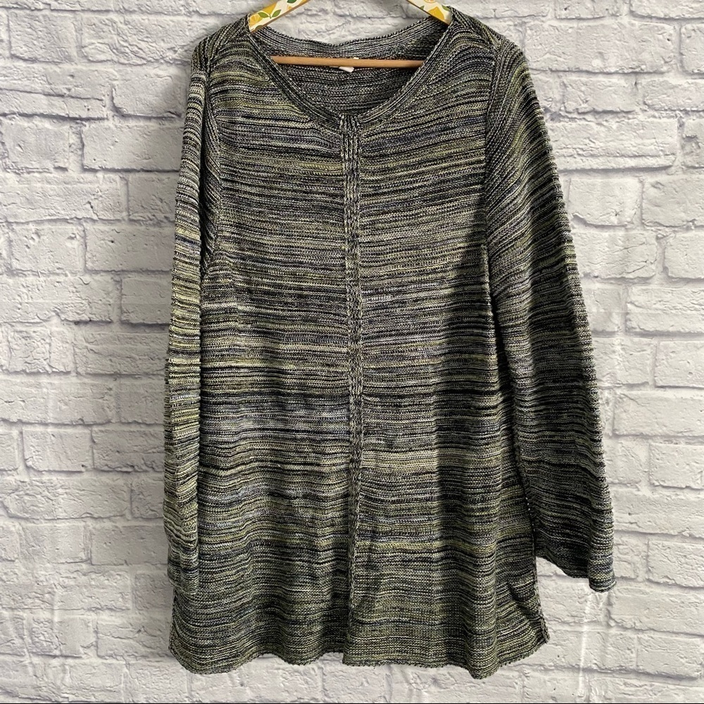J. Jill Women's Multicolor Long Sleeve Knit Tunic Sweater Size XL